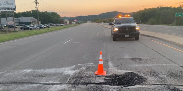 Pavement buckled in Minnesota