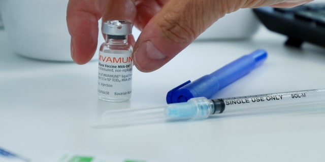 A healthcare worker prepares a syringe at a monkeypox vaccination clinic run by CIUSSS public health authorities in Montreal, Quebec, Canada, June 6, 2022. 