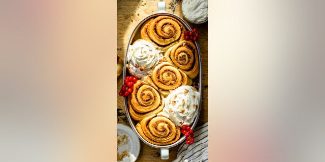 Maple Bacon Cinnamon Rolls by Britney Breaks Bread