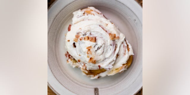 Maple Bacon Cinnamon Rolls by Britney Breaks Bread