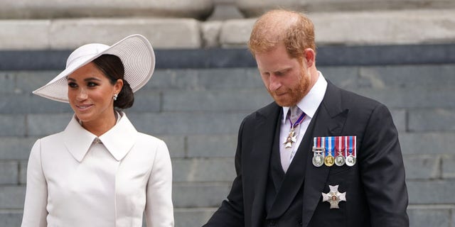 Meghan Markle and Prince Harry attended the Service of Thanksgiving with other royal family members as part of Queen Elizabeth’s Platinum Jubilee celebrations.