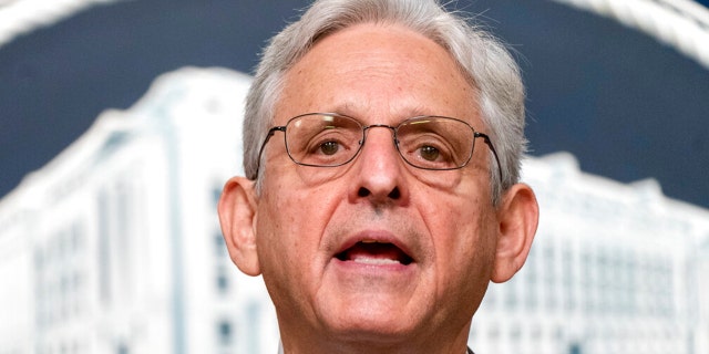 Attorney General Merrick Garland speaks during a news conference at the Department of Justice in Washington, Monday, June 13, 2022. On Tuesday, Garland spoke about the crime wave gripping parts of the country. 