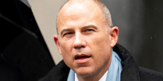 Michael Avenatti speaks to members of the media after leaving federal court on Feb. 4, 2022, in New York.