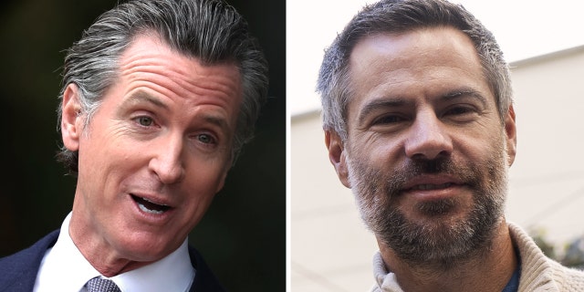 Democratic Gov. Gavin Newsom and former gubernatorial candidate Michael Shellenberger