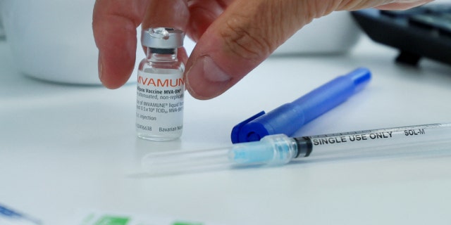 A health worker prepares a syringe at the monkeypox vaccination clinic run by CIUSSS public health officials on June 6, 2022 in Montreal, Quebec, Canada. 