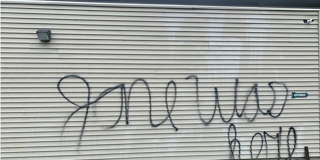 A pro-life pregnancy center's office building in Buffalo, New York, targeted in an arson attack was spray painted with the message "Jane was here."