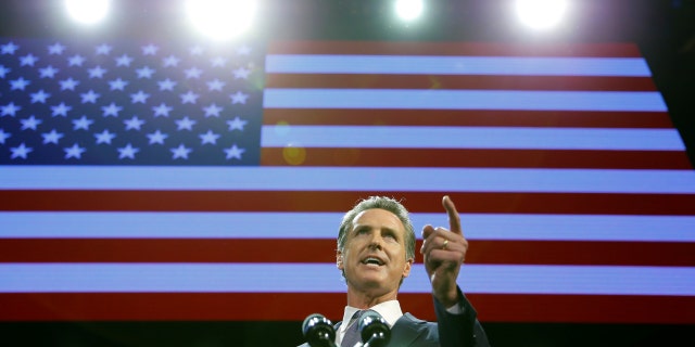 California Democratic gubernatorial candidate Gavin Newsom speaks after being elected governor of the state during an election night party in Los Angeles, California, U.S. November 6, 2018.