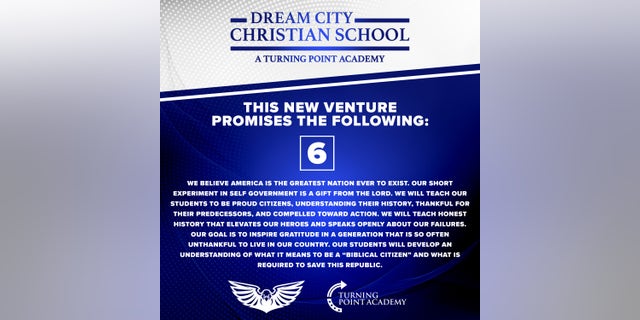 Kirk told Fox News that Turning Point Academy will put "an emphasis on academic rigor," and is in the process of training teachers.
