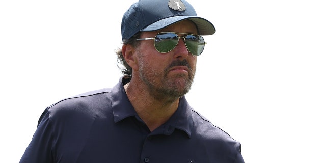 Phil Mickelson during the second round of the 122nd U.S. Open Championship at The Country Club June 17, 2022, in Brookline, Mass.