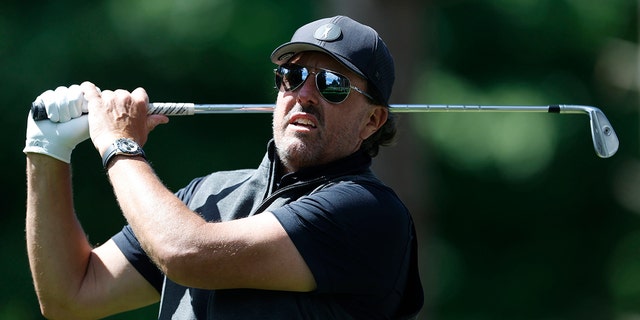 Phil Mickelson during the Pro-Am at Centurion Club, Hertfordshire, England, before the LIV Golf Invitational Series, Wednesday June 8, 2022.