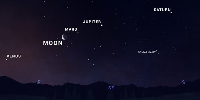 Planets continue to make a show in the morning before sunrise in June, with the Moon joining the lineup on the 23rd. 