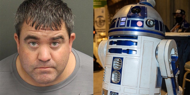 Deputies say David Proudfoot stole a $10,000 R2-D2. 