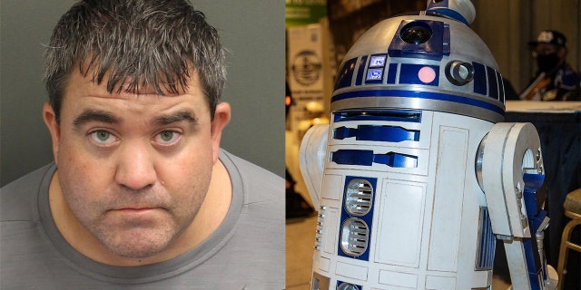 Deputies say David Proudfoot stole a $10,000 R2-D2. 