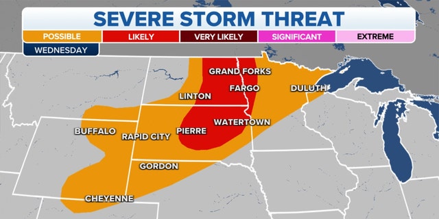 Storm threat over the Plains, Midwest