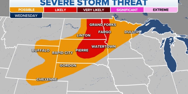 Storm threat over the Plains, Midwest