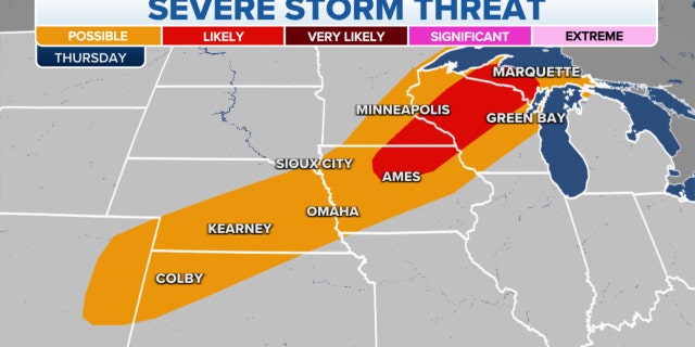 The Midwest is threatened by severe storms
