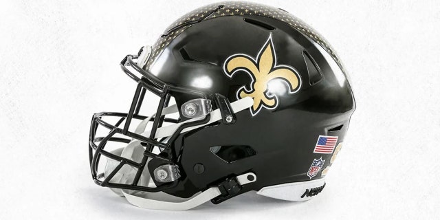 The Saints' black helmet.