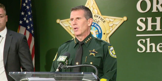 Orange County Sheriff John Mina holds a news conference after a 2-year-old child was able to access a gun and shoot and kill his father.