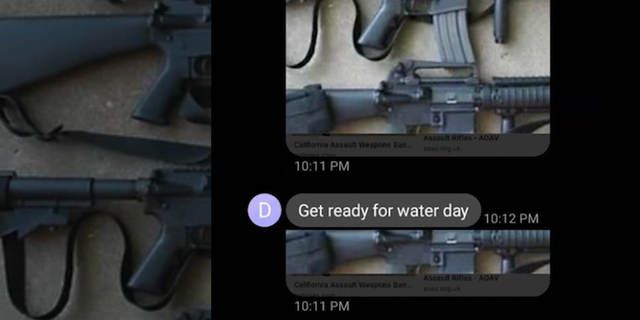 According to the Lee County Sheriff's Office, a 10-year-old student sent photos of AR-15s to another classmate, writing, "Get ready for water day."