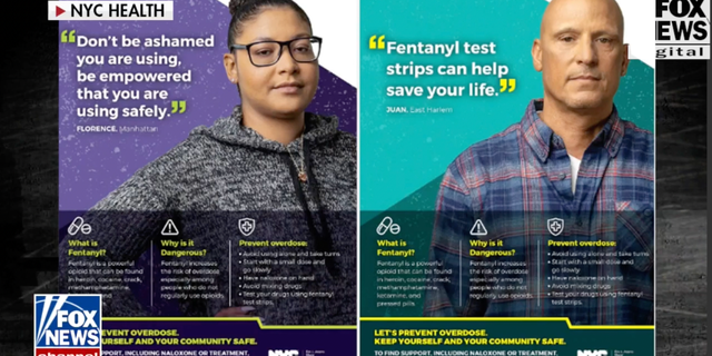 New York health department ads in the "Let's Talk Fentanyl" campaign. (Fox News Digital)