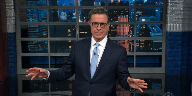 Comedian and TV host Stephen Colbert hosted a segment on his show Thursday evening which mocked cable news outlets for helping the Biden White House spin its recession talking points. 