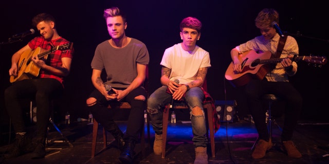 Tom Mann, Casey Johnson, Jake Sims and Reece Bibby of Stereo Kicks perform onstage at O2 Islington Academy on January 24, 2015 in London, United Kingdom.