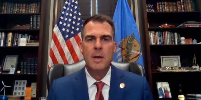 Republican Oklahoma Gov. Kevin Stitt describes a new executive order addressing mass shootings in schools in an exclusive interview with Fox News' Brandon Gillespie on Wednesday, June 22, 2022.
