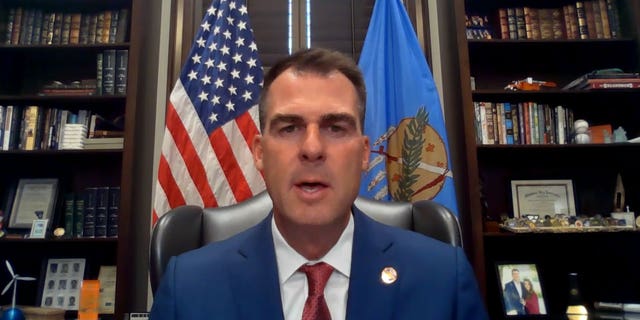 Republican Oklahoma Gov. Kevin Stitt describes a new executive order addressing mass shootings in schools in an exclusive interview with Fox News' Brandon Gillespie on Wednesday, June 22, 2022.