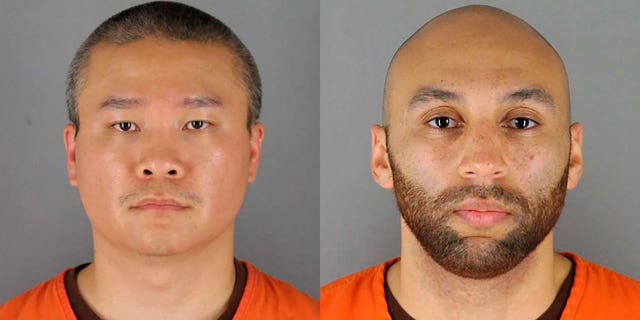 Tou Thao, left, and J. Alexander Kueng, right, are the remaining former Minneapolis police officers charged in George Floyd's death