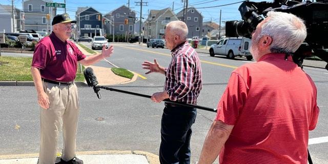 Toms River Mayor Maurice "Mo" Hill being interviewed by WNBC