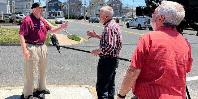 Toms River Mayor Maurice "Mo" Hill being interviewed by WNBC