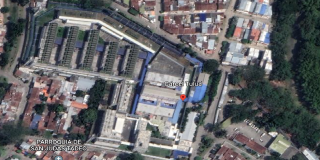The prison in Colombia where the fire erupted.