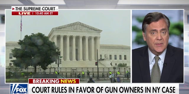 Fox News contributor Jonathan Turley explained the Supreme Court's 6-3 ruling on the New York gun case.