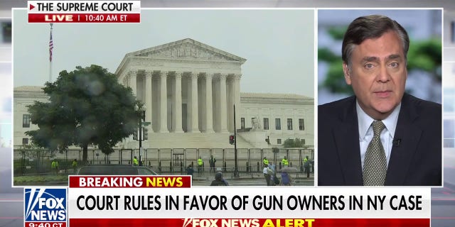 Fox News contributor Jonathan Turley explained the Supreme Court's 6-3 ruling on the New York gun case.