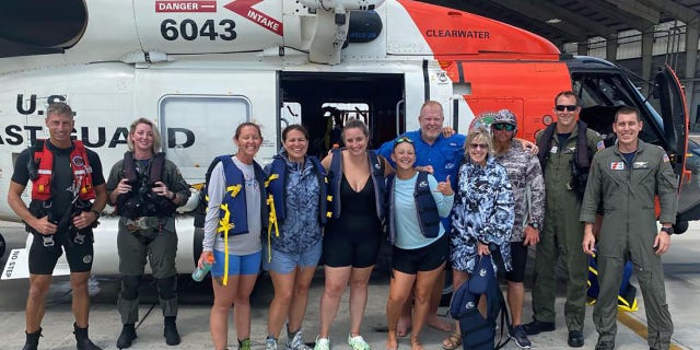 No injuries were reported after lightning struck and disabled a boat with seven people on board 100 miles off the coast of Clearwater, Florida, the U.S. Coast Guard said.