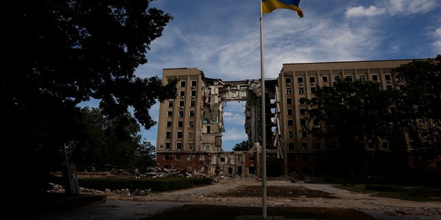 A view of the destroyed regional administration building in Mykolaiv, Ukraine, on Wednesday, June 8. 