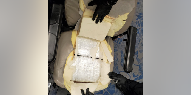 U.S. Customs and Border Protection officers found 23 pounds of cocaine hidden in a wheelchair at Charlotte Douglas International Airport on Tuesday.