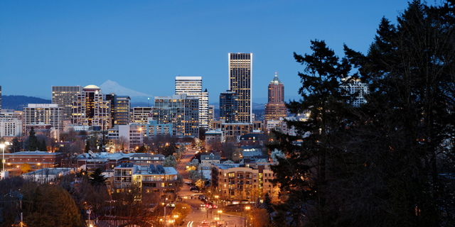 Portland, Oregon skyline.