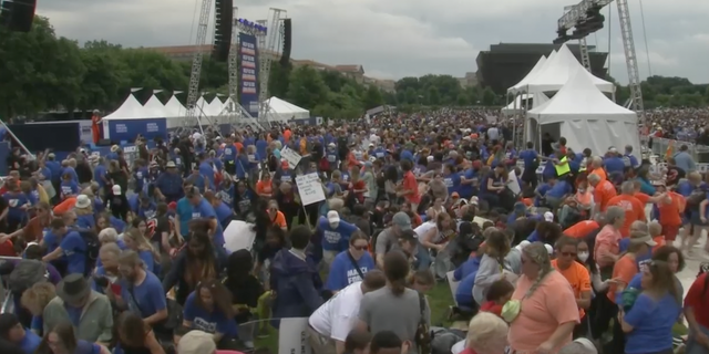 Attendees at the Washington D.C. March for Our Lives rally were scrambling to run for cover after someone at the rally allegedly yelled "gun shot."