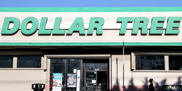 A person walks past a Dollar Tree store on November 23, 2021 in Los Angeles, California.