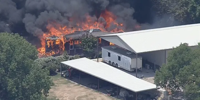 The Tarrant County Sheriff's Office told FOX 4 that officers are handling a fire as well as a barricaded suspect at the same location in Fort Worth, Texas, but didn't provide any further details. 