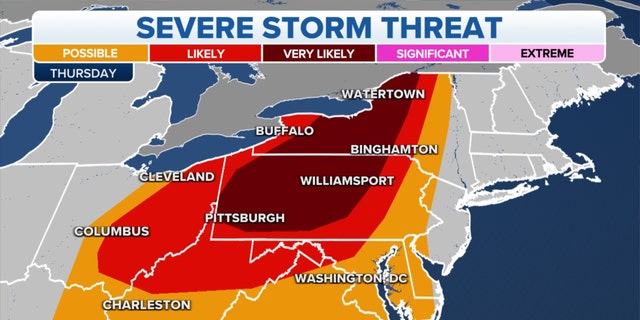 Severe storm threats in the Northeast