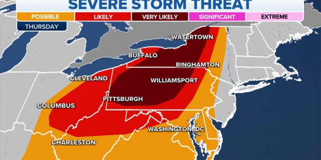 Severe storm threats in the Northeast