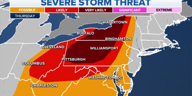 Severe storm threats in the Northeast