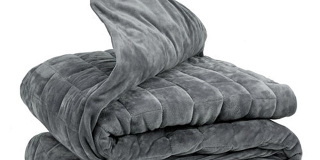 This 12 pound weighted blanket is hypoallergenic and silky soft.  (hollandersleepproducts.com)