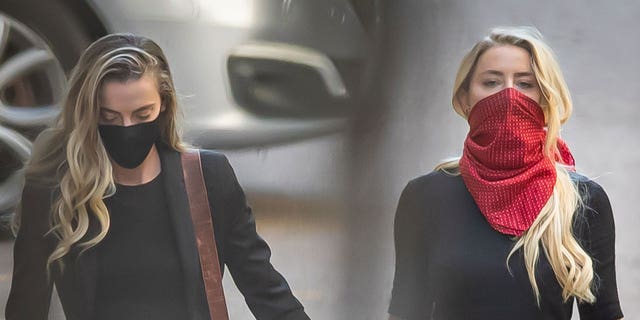 Heard and sister Whitney Heard Henriquez arrive at the High Court in London for a hearing in Johnny Depp's libel case against the publishers a U.K. outlet and its executive editor, Dan Wootton.