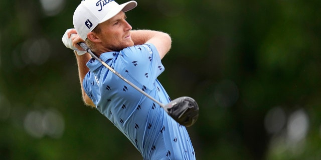 Will Zalatoris watches his shot on the 10th hole during the final round of the U.S. Open golf tournament at The Country Club, Sunday, June 19, 2022, in Brookline, Mass. 