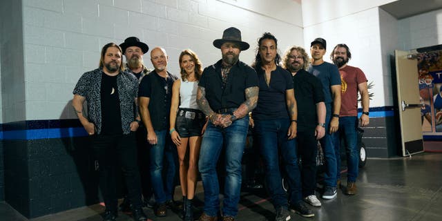 The Zac Brown Band performed at the 49th CMA Fest in Nashville earlier this month. Band members include, from L-R: Coy Bowles, John Driskell, Matt Mangano, Caroline Jones, Zac Brown, Daniel de los Reyes, Chris Fryer, Jimmy De Martini and Clay Cook.