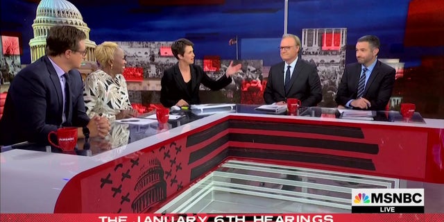 MSNBC host Rachel Maddow leads the network's primetime Jan. 6 special alongside colleagues Chris Hayes, Joy Reid, Lawrence O'Donnell and Ari Melber.