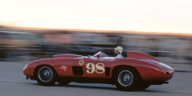Shelby won with the car at Palm Springs in 1956.